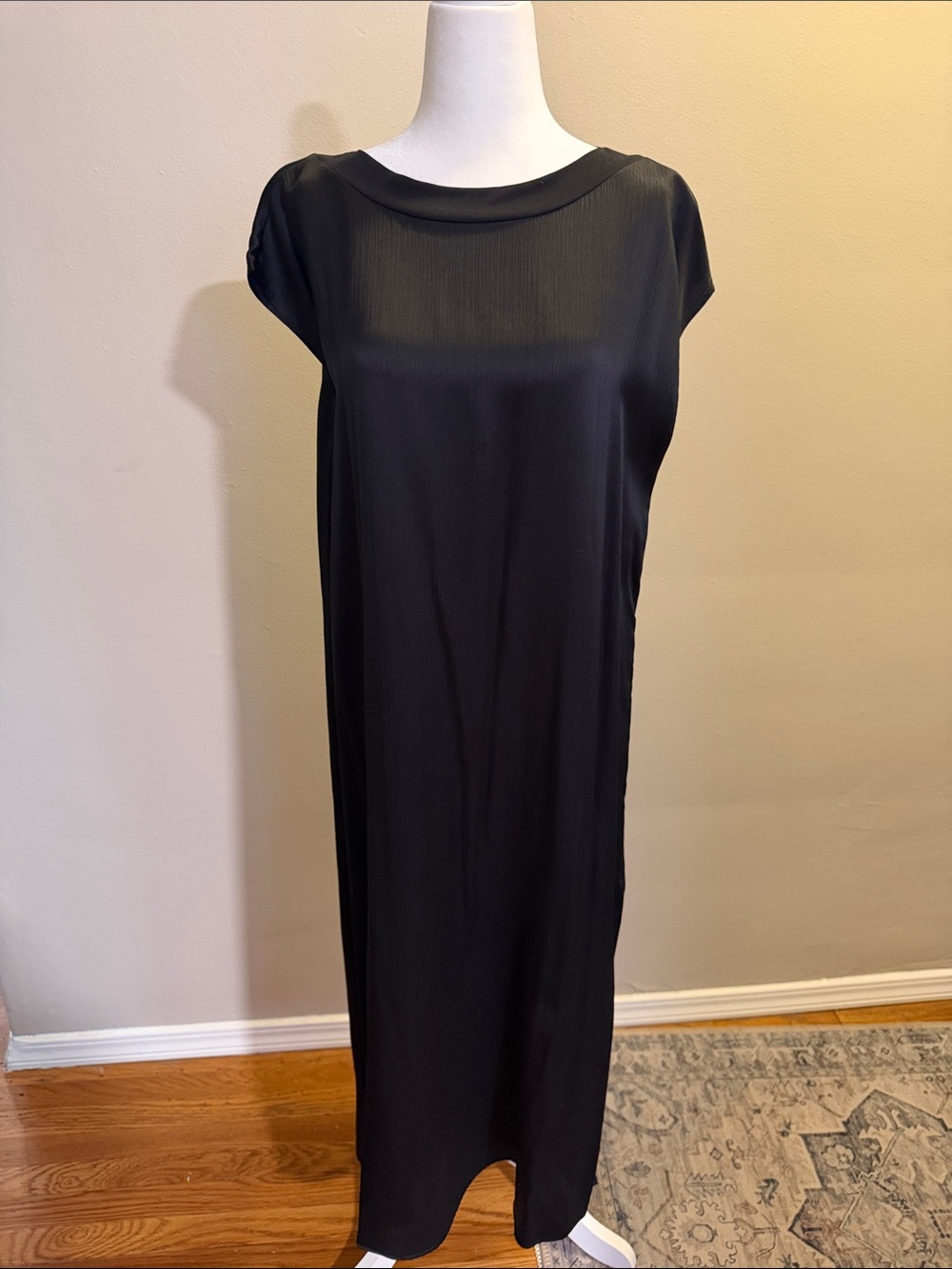 EILEEN FISHER Classic Black Silk Dress - Petite M